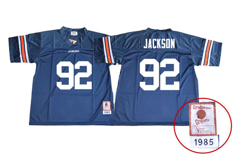 Auburn Tigers Youth Alec Jackson #92 Navy Stitched College 1985 Throwback NCAA Authentic Football Jersey GHB4474AQ